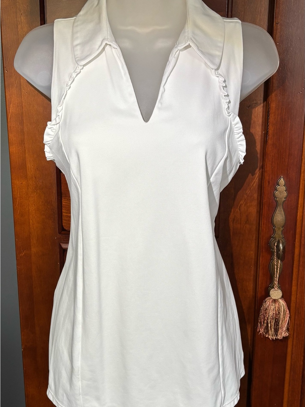 Lilly Pulitzer White Top with Gold Foil Logo